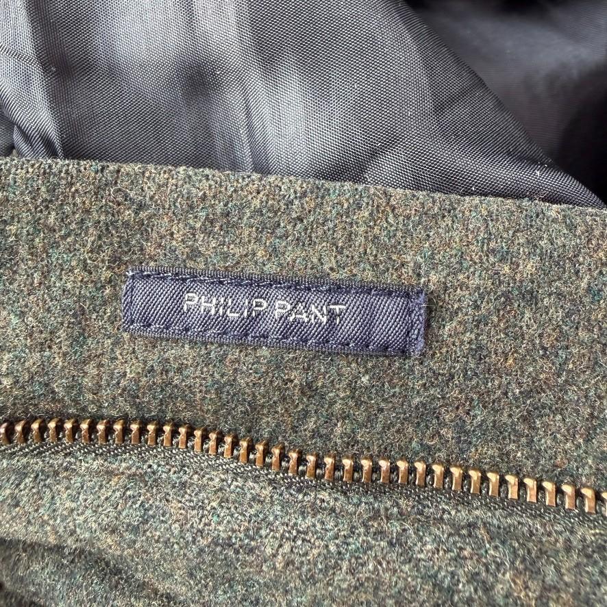 VNTG Polo Ralph Lauren (34x32) Wool Heathered Green Flannel "Philip" Pants