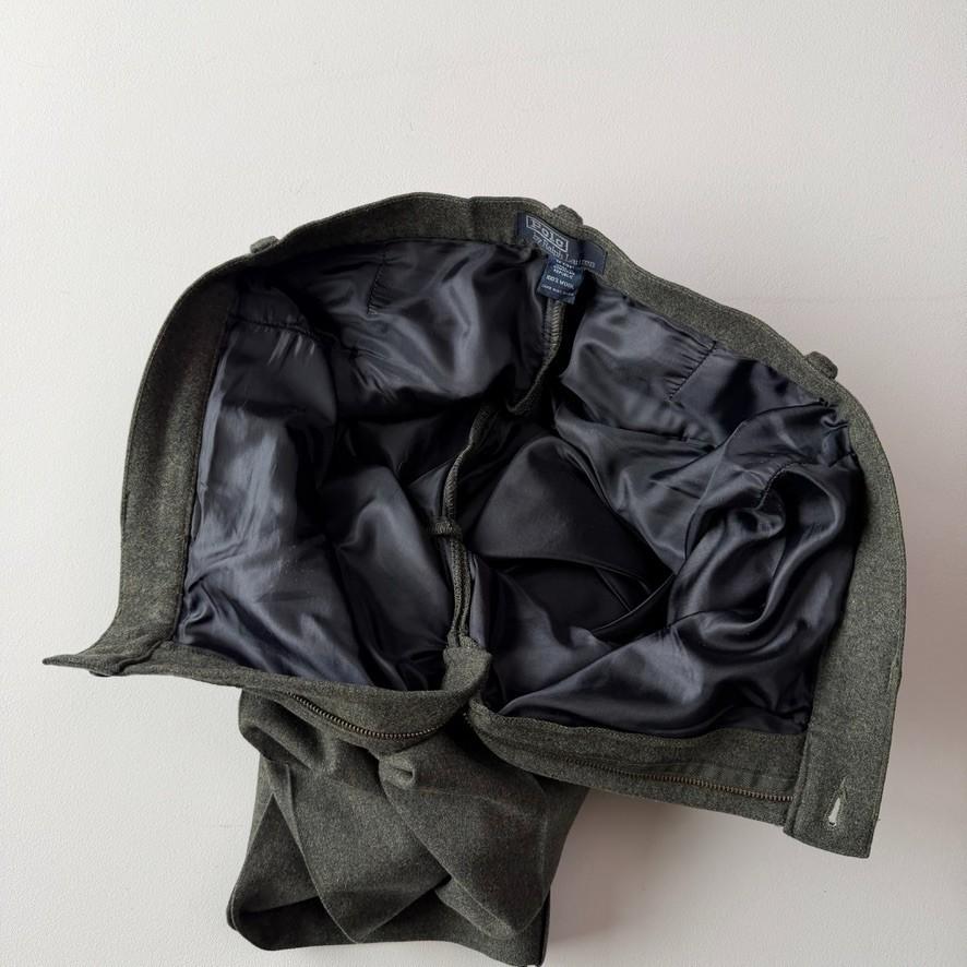 VNTG Polo Ralph Lauren (34x32) Wool Heathered Green Flannel "Philip" Pants