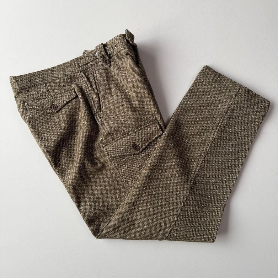 Polo Ralph Lauren (32x34) 100% WoolHerringbone Wool Cargo Waist Strap Pants