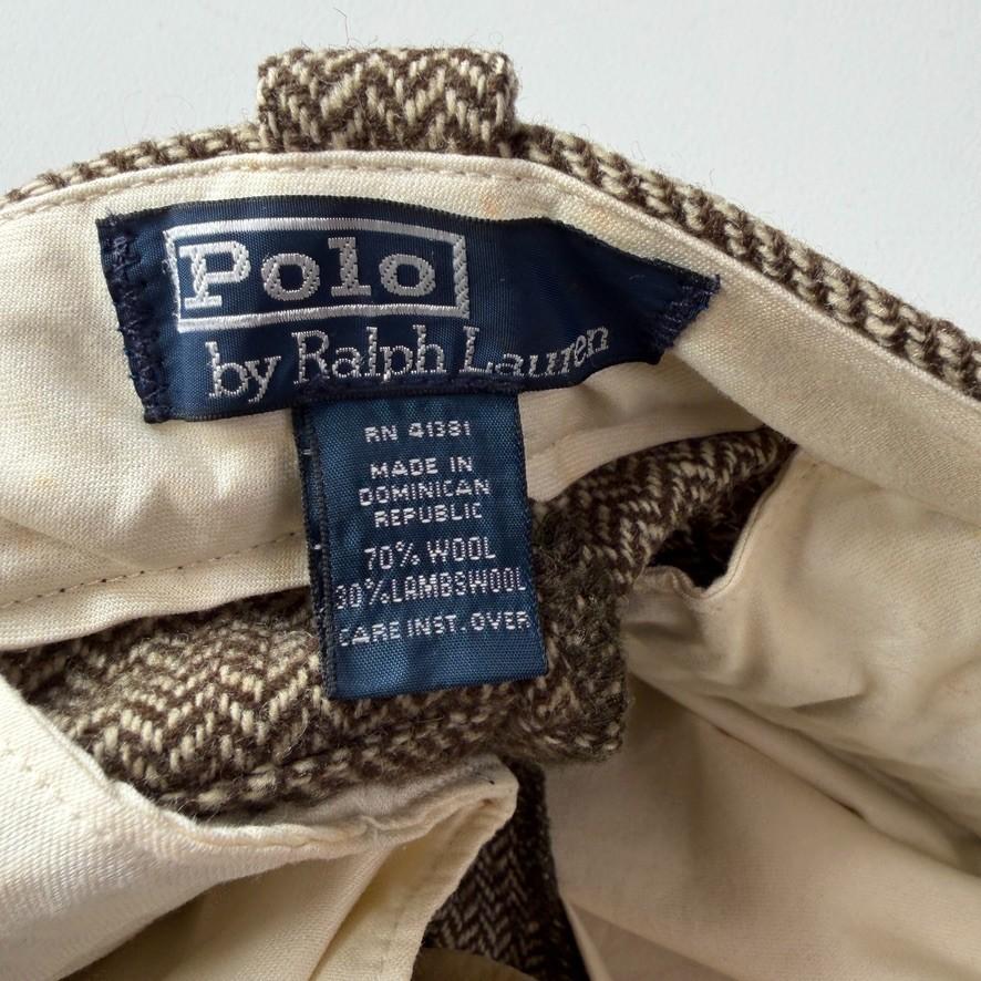 Polo Ralph Lauren (32x34) 100% WoolHerringbone Wool Cargo Waist Strap Pants