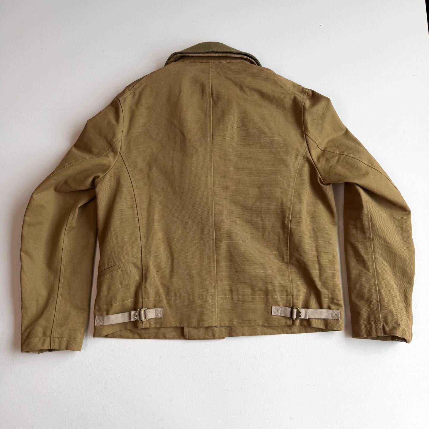 MINT Burberry Brit (XL) Jungle Cloth Grosgrain Cotton Wool Collar Jacket