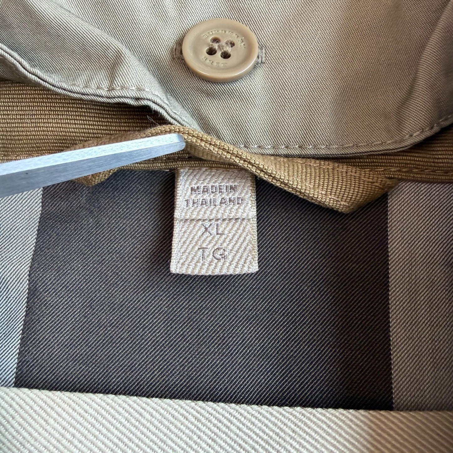 MINT Burberry Brit (XL) Jungle Cloth Grosgrain Cotton Wool Collar Jacket