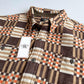 NWT RRL Ralph Lauren (L) Cody Jacquard Cotton Brown/Orange Heritage Work Shirt