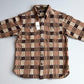 NWT RRL Ralph Lauren (L) Cody Jacquard Cotton Brown/Orange Heritage Work Shirt