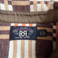 NWT RRL Ralph Lauren (L) Cody Jacquard Cotton Brown/Orange Heritage Work Shirt