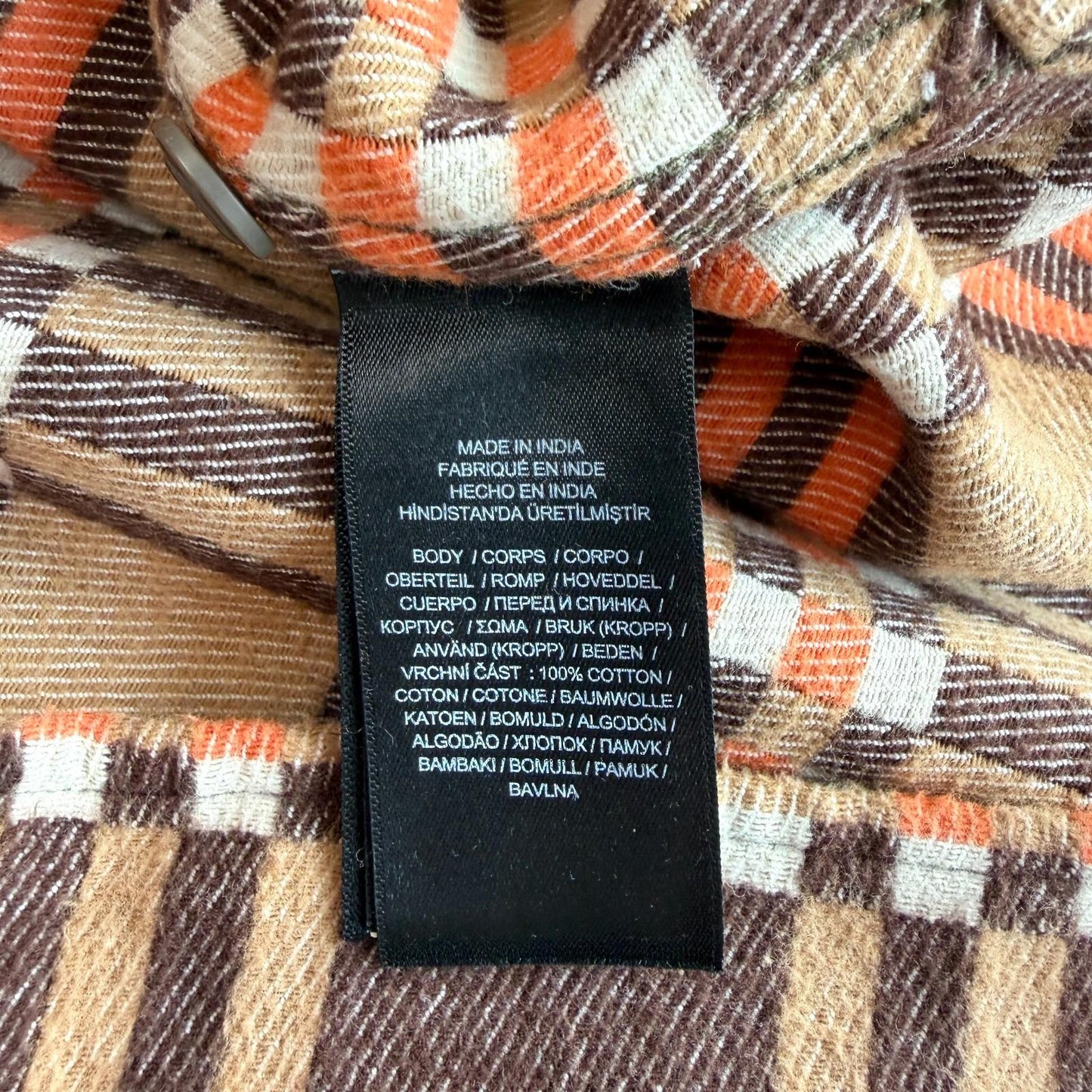 NWT RRL Ralph Lauren (L) Cody Jacquard Cotton Brown/Orange Heritage Work Shirt