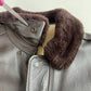 VNTG LL Bean (L/XL Tall) Flying Tiger A-2 Leather Shearling Collar Bomber Jacket