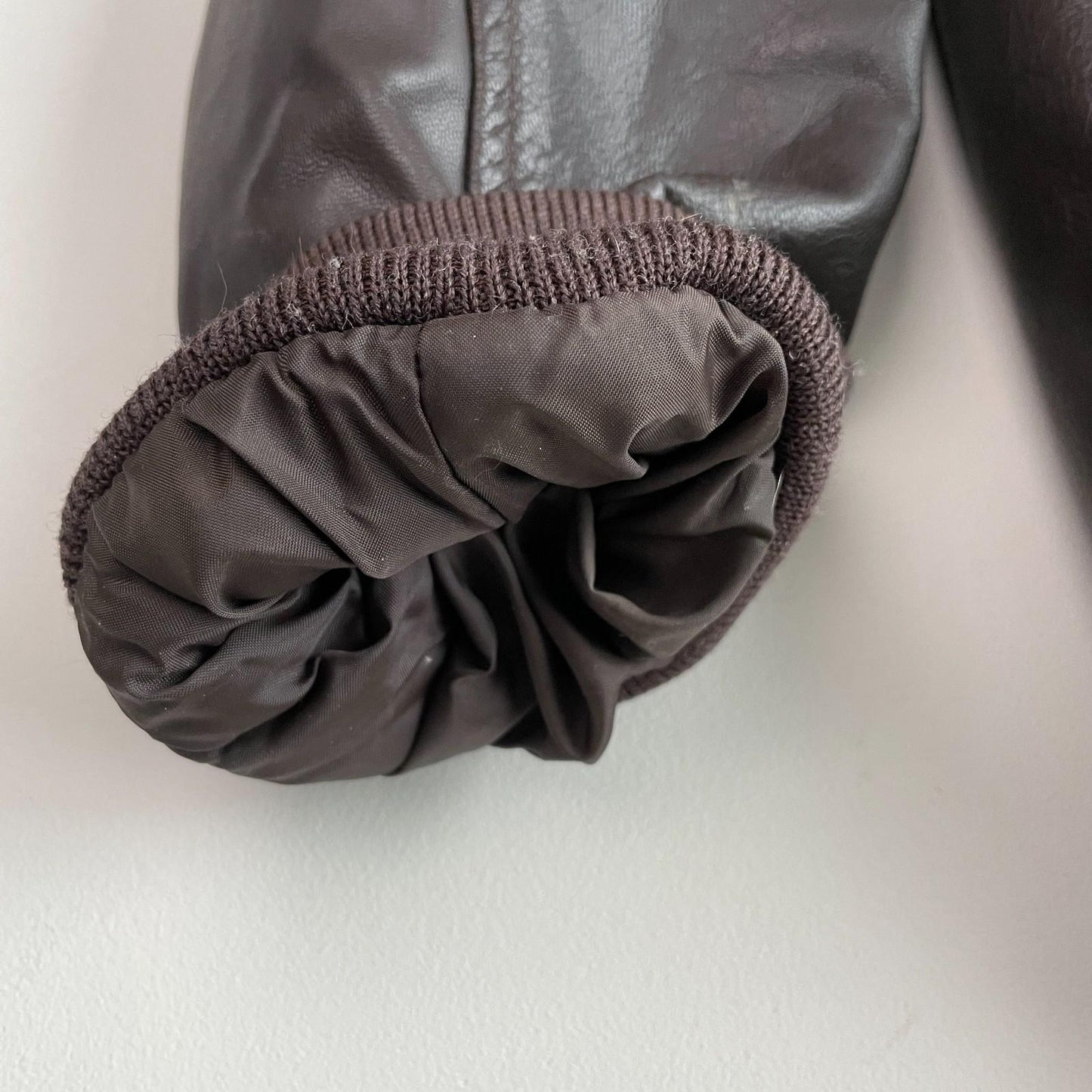 VNTG LL Bean (L/XL Tall) Flying Tiger A-2 Leather Shearling Collar Bomber Jacket