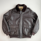 VNTG LL Bean (L/XL Tall) Flying Tiger A-2 Leather Shearling Collar Bomber Jacket