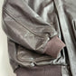 VNTG LL Bean (L/XL Tall) Flying Tiger A-2 Leather Shearling Collar Bomber Jacket