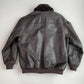 VNTG LL Bean (L/XL Tall) Flying Tiger A-2 Leather Shearling Collar Bomber Jacket