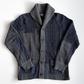 RRL Ralph Lauren (M) Patchwork Indigo Cotton/Wool/Linen Cardigan Sweater