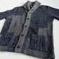 RRL Ralph Lauren (M) Patchwork Indigo Cotton/Wool/Linen Cardigan Sweater