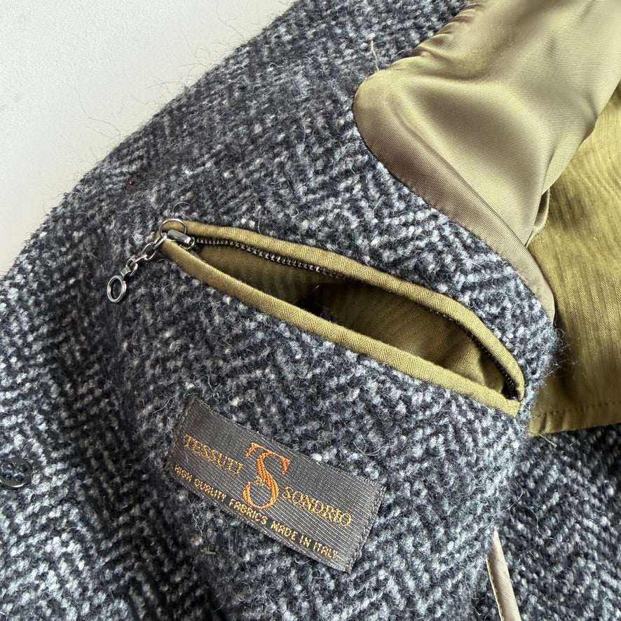 Todd Snyder (L) Wool/Alpaca/Mohair Boucle Tweed Balmacaan Coat