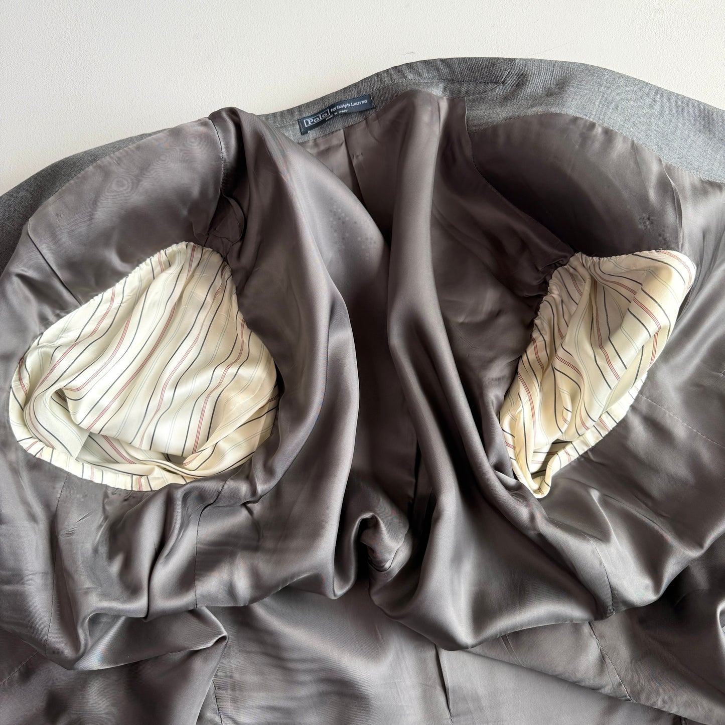 Polo Ralph Lauren (44L, 34x34) 2000s 3-Button Gray Pleated Suit