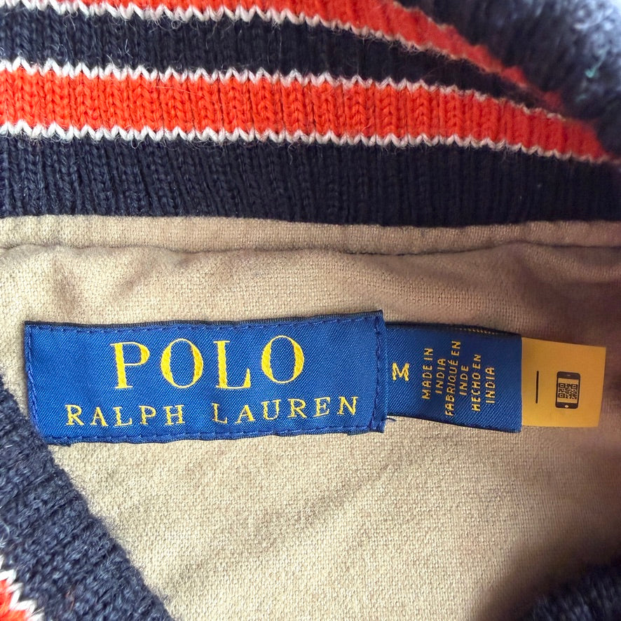 Polo Ralph Lauren (M) "Lightning Basketball" Varsity Leather Letterman Jacket