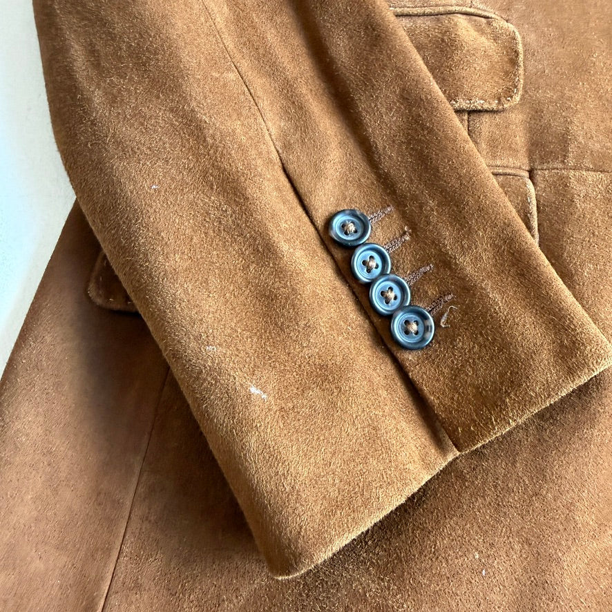 Polo Ralph Lauren (40R) Suede Leather Brown Hacking Jacket Coat
