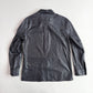 Ralph Lauren Purple Label (L) Skived Lamb Leather Midnight Blue Overshirt