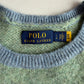 Polo Ralph Lauren (L) Brushed Wool Check Pastel "shaggy dog-like" Sweater