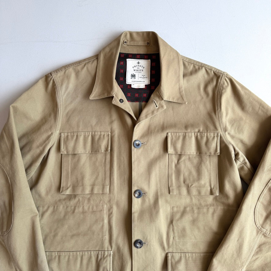 Private White VC / Drake's Collab (6 / XL) Khaki Cotton Workwear Jacket