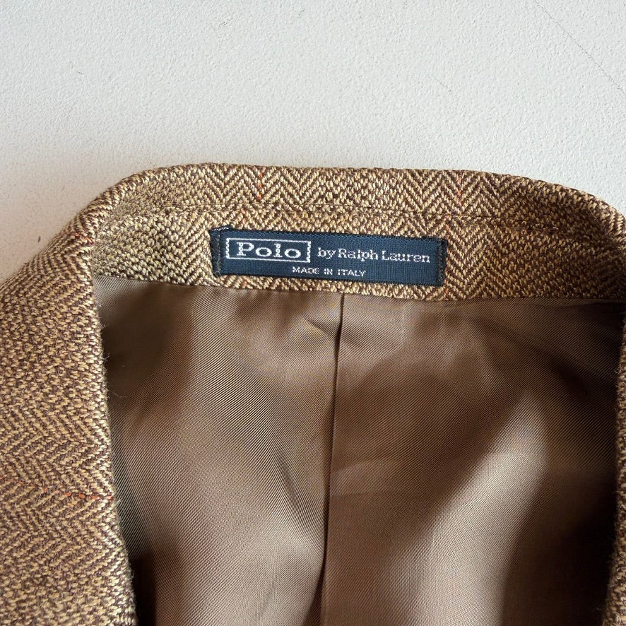 Polo Ralph Lauren (42L) Silk/Linen/Wool Overcheck Herringbone/Birdseye Sports Coat