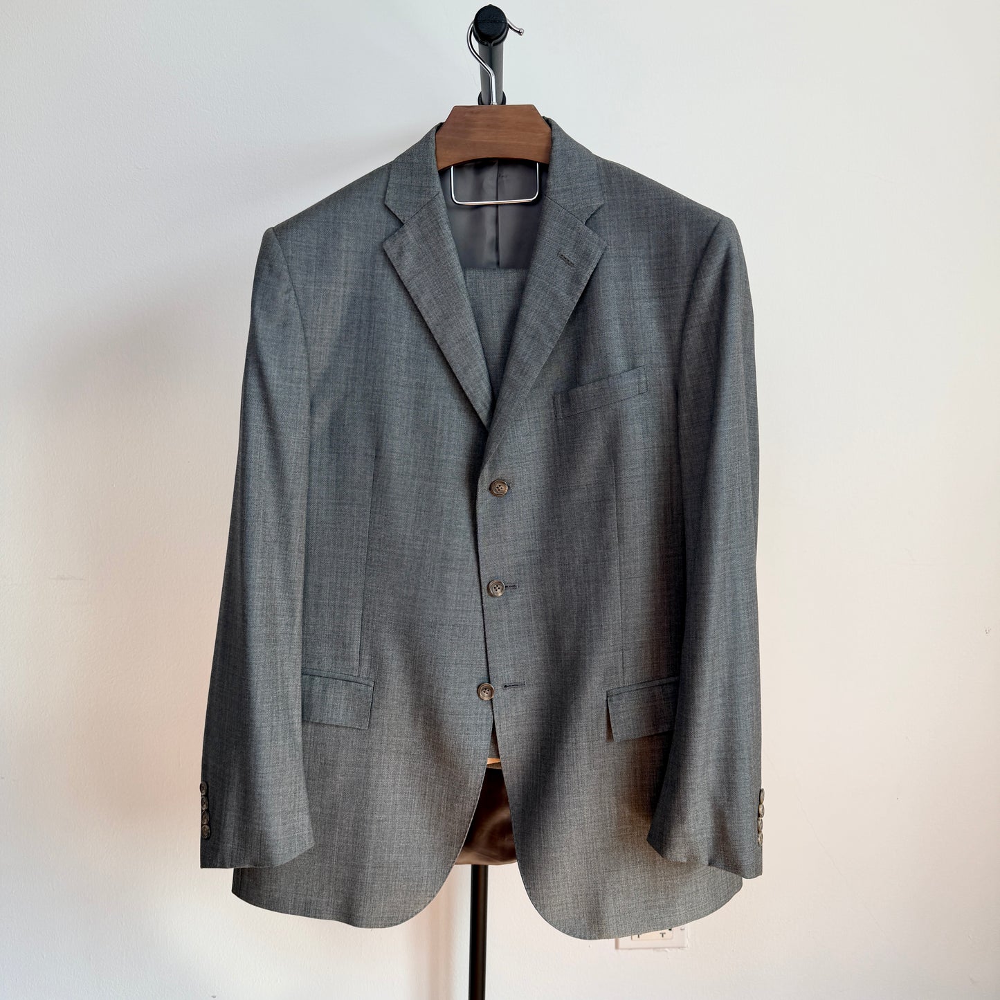Polo Ralph Lauren (44L, 34x34) 2000s 3-Button Gray Pleated Suit