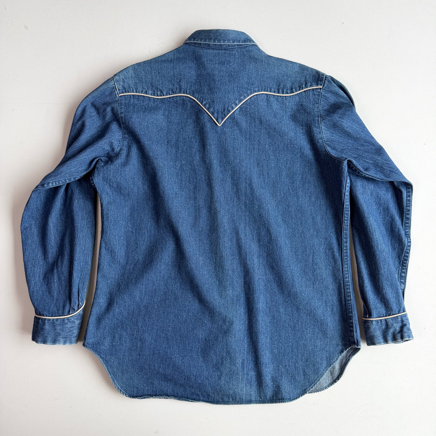 VNTG Ralph Lauren Polo Country (XL) Western Pearl Snap Denim Shirt