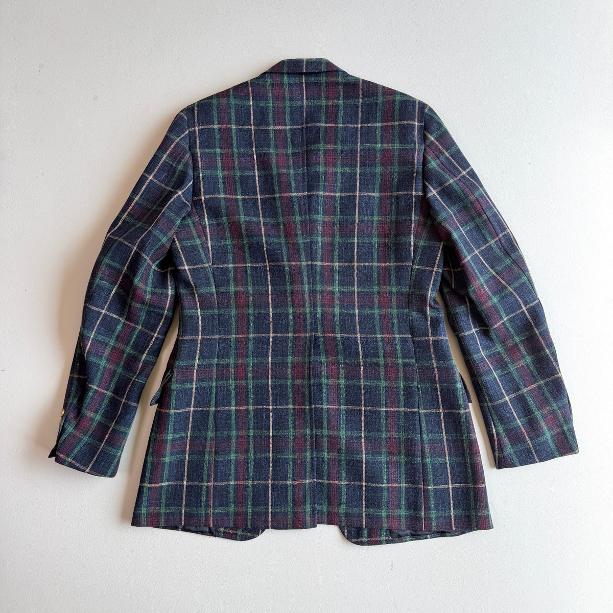 VNTG Polo Ralph Lauren (41L) Wool/Linen Full-Canvas Tartan Plaid Sport Coat