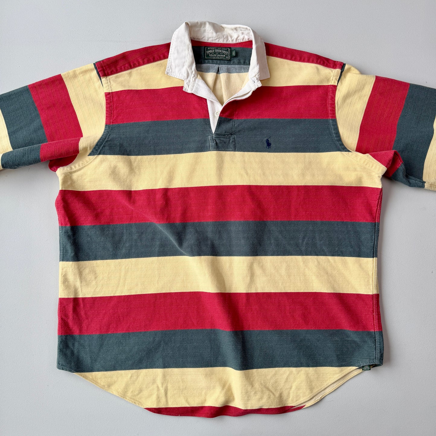 VNTG Ralph Lauren Polo Country (XL) Striped Colorblock Rugby Shirt