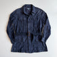 Polo Ralph Lauren (L) Blue Suede Leather Safari Belted Jacket Coat