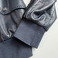 Burberry Brit (48 IT / M) Metallic Blue Leather Bomber Jacket