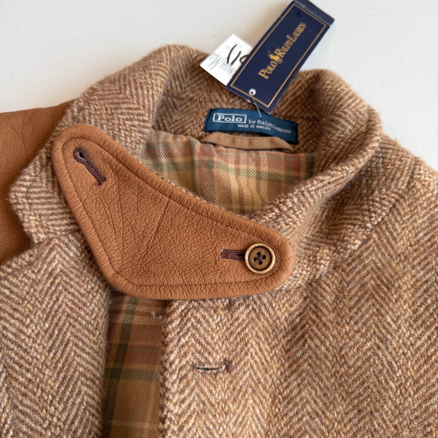 NWT Polo Ralph Lauren (42R) Half-Norfolk Tweed Wool Suede Trim Sport Coat