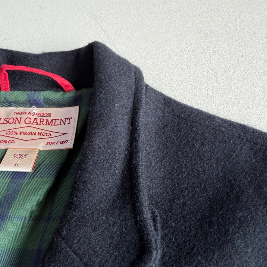 Filson (XL) Half-Norfolk Wool Cotton Lined Blue Sport Coat