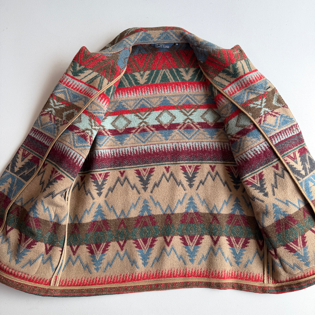 VNTG Polo Ralph Lauren (M) Wool Blanket Southwest Beacon Button Jacket