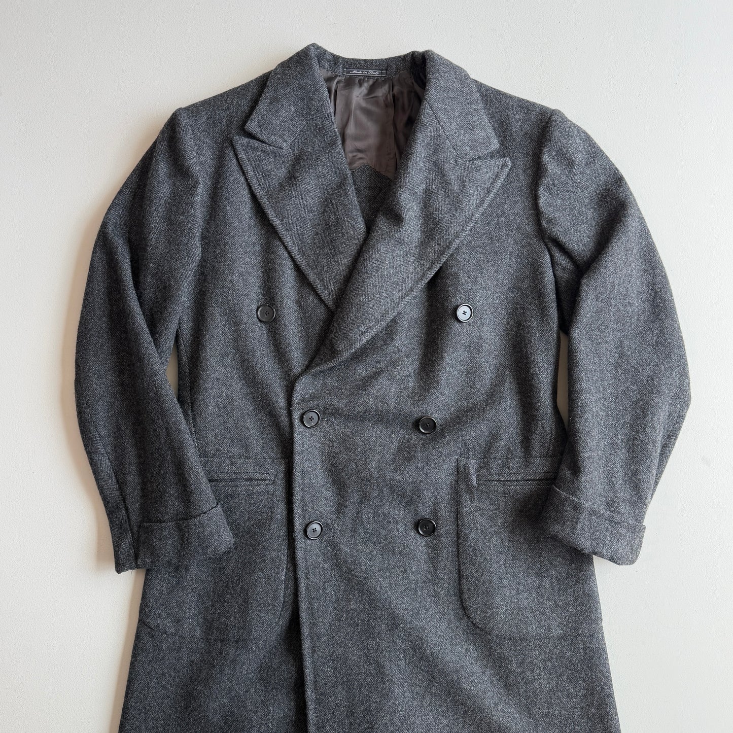No Man Walks Alone x Sartoria Carrara (42 /52) Fox Bro Wool Double Breast Coat