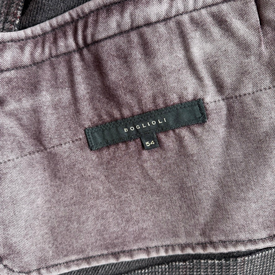 Boglioli (54IT / XL) 100% Cashmere Glen Plaid Maroon Field Jacket