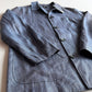 Canali 48IT (fits like 50IT) Iridescent Slate Blue Linen Chore Coat