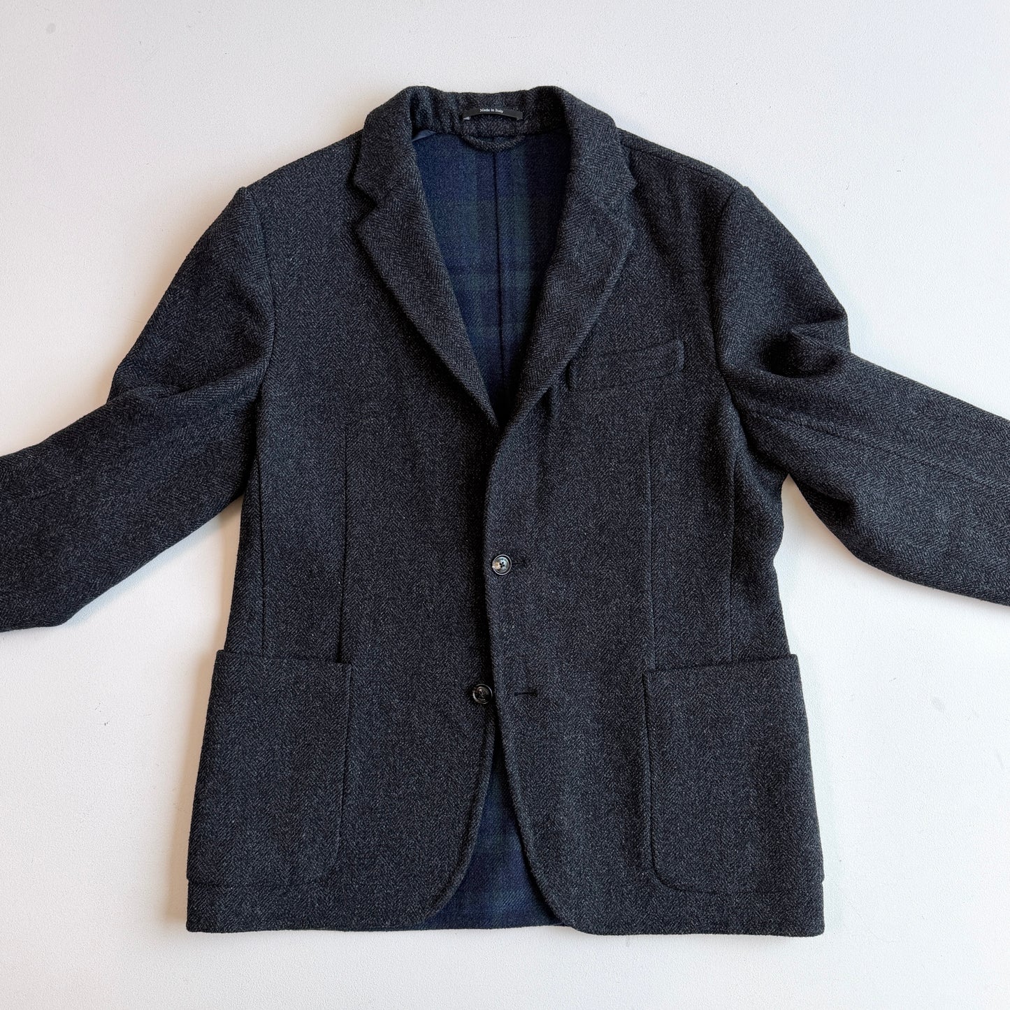 Ermenegildo Zegna (52IT) Wool/Silk/Cashmere Minimal-Structured Tweed Sport Coat