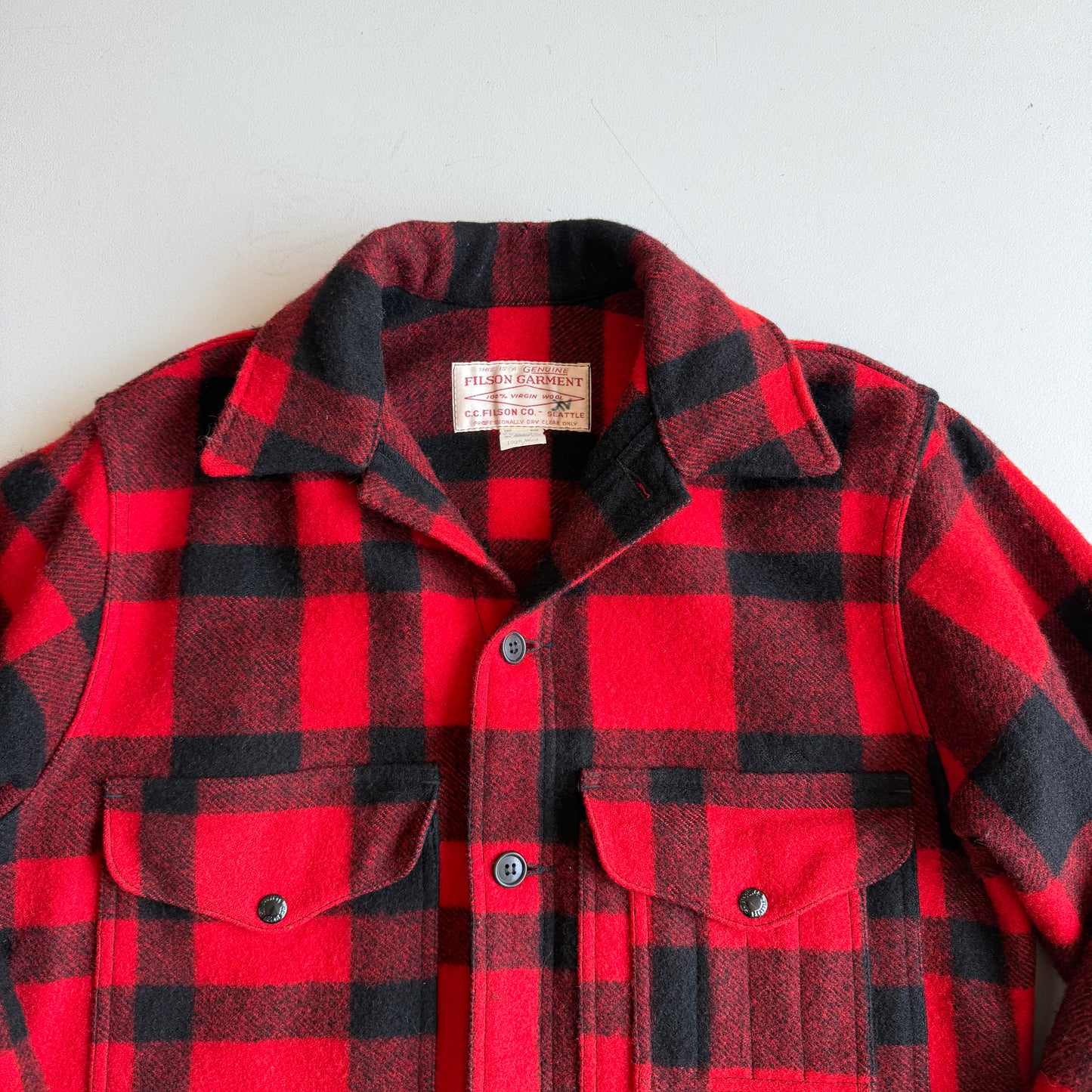 VNTG Filson (40R / M) Buffalo Plaid Wool Mackinaw Cruiser Jacket