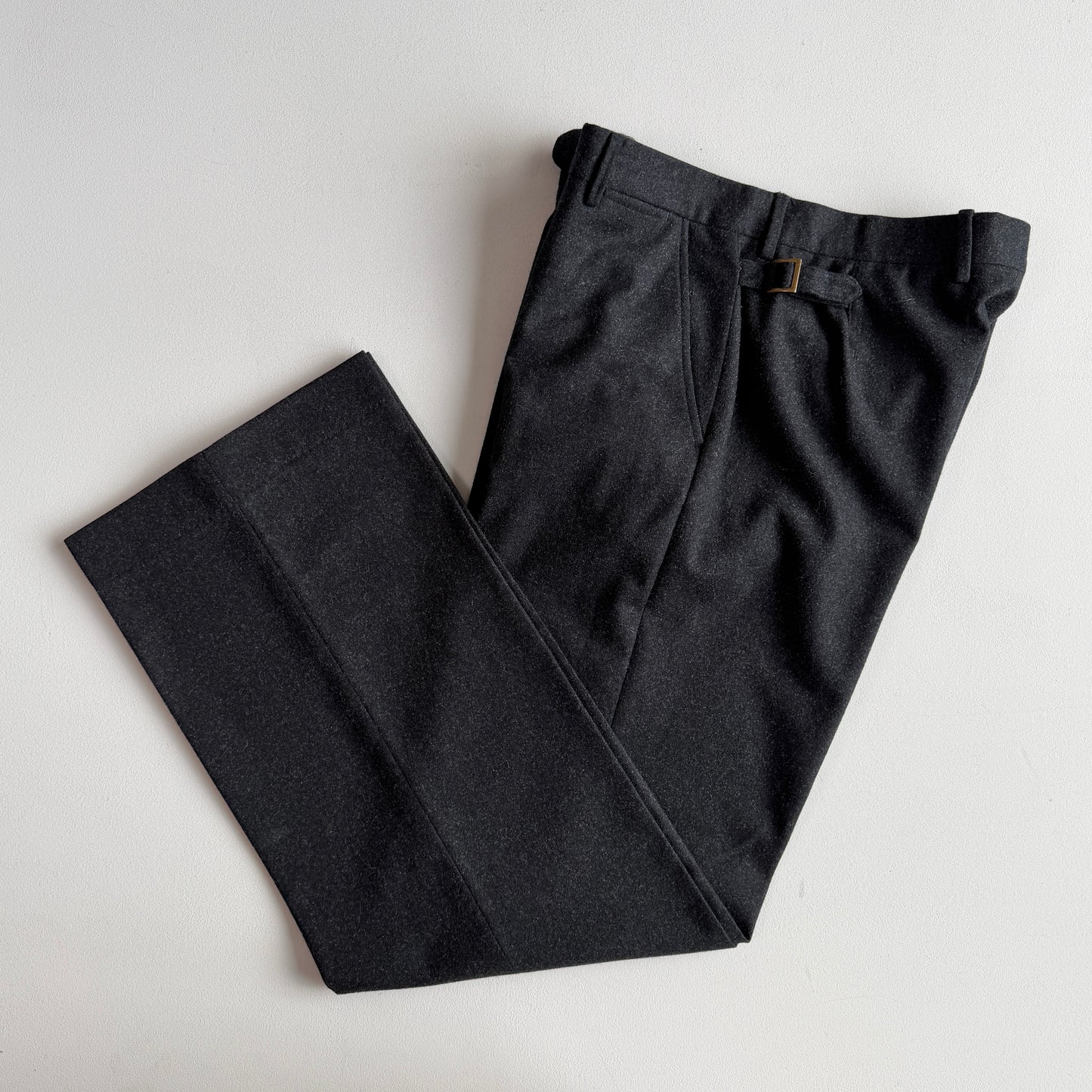 Polo Ralph Lauren (34x34) Brass Side Tab Wool/Cashmere Flannel Trouser Pants