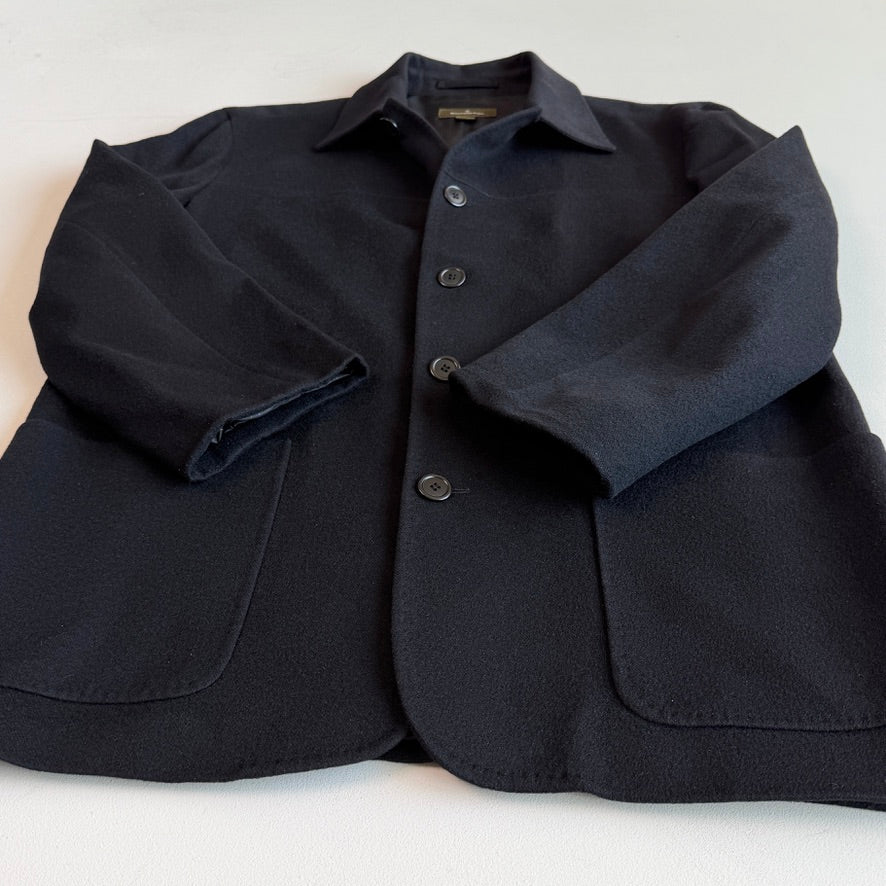 Ermenegildo Zegna (50IT / M) 100% Cashmere Flannel Black Car Coat