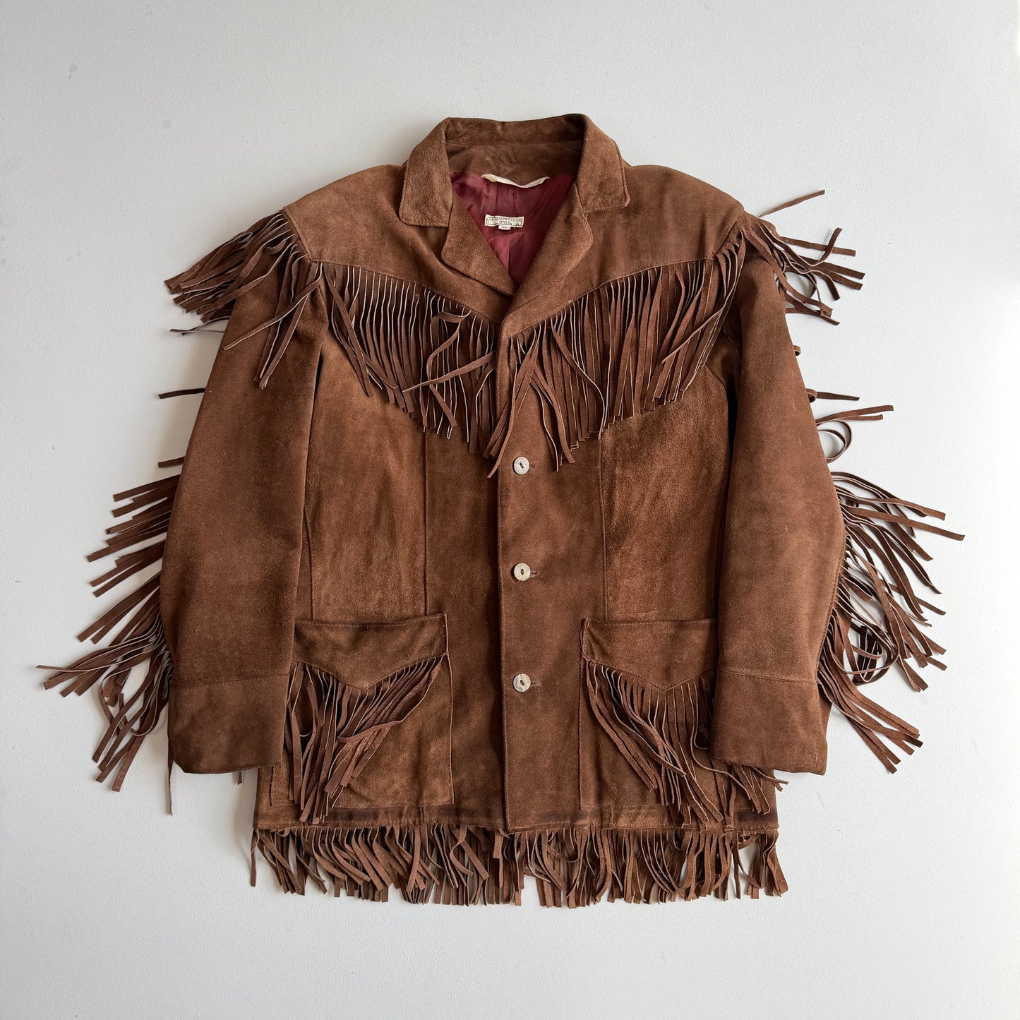 VERY OLD Ralph Lauren Polo Western (40/42) Suede Leather Fringe Western Jacket