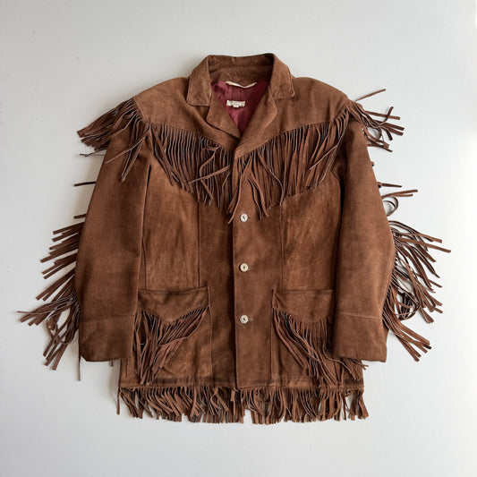 VERY OLD Ralph Lauren Polo Western (40/42) Suede Leather Fringe Western Jacket