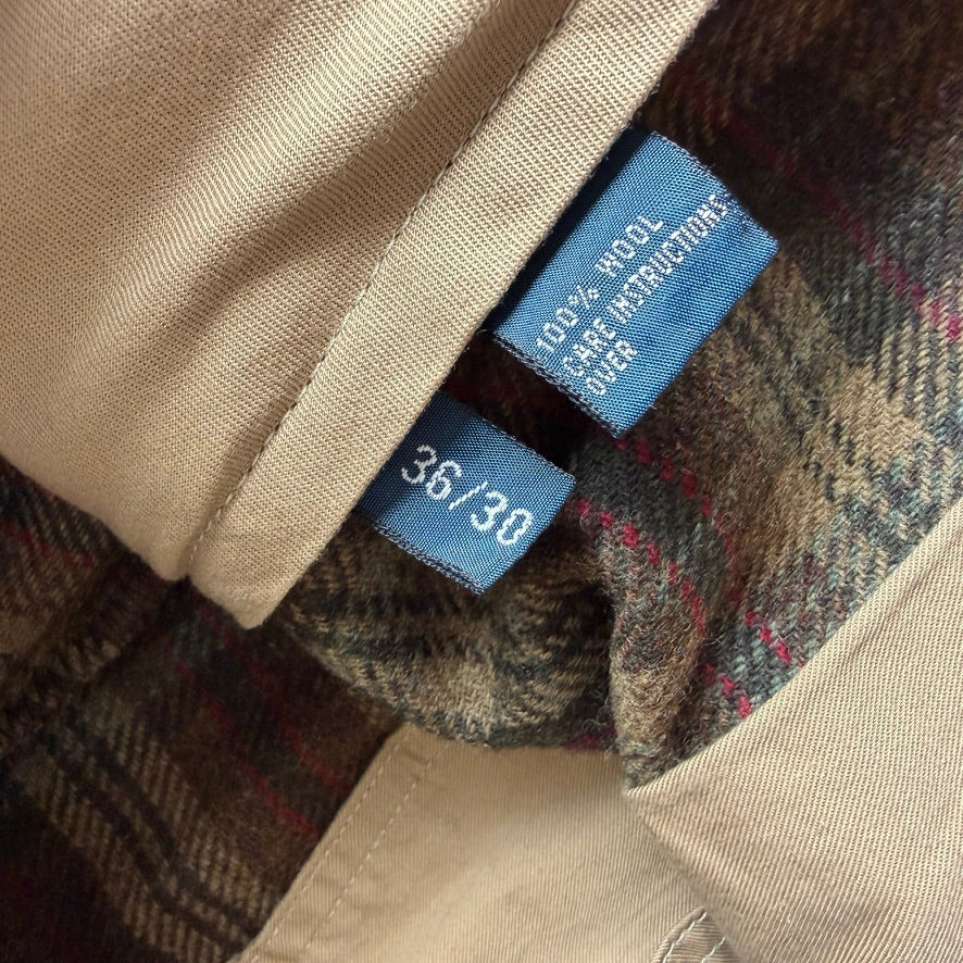 Polo Ralph Lauren (36x30) Wool Plaid Flannel Twill Trousers