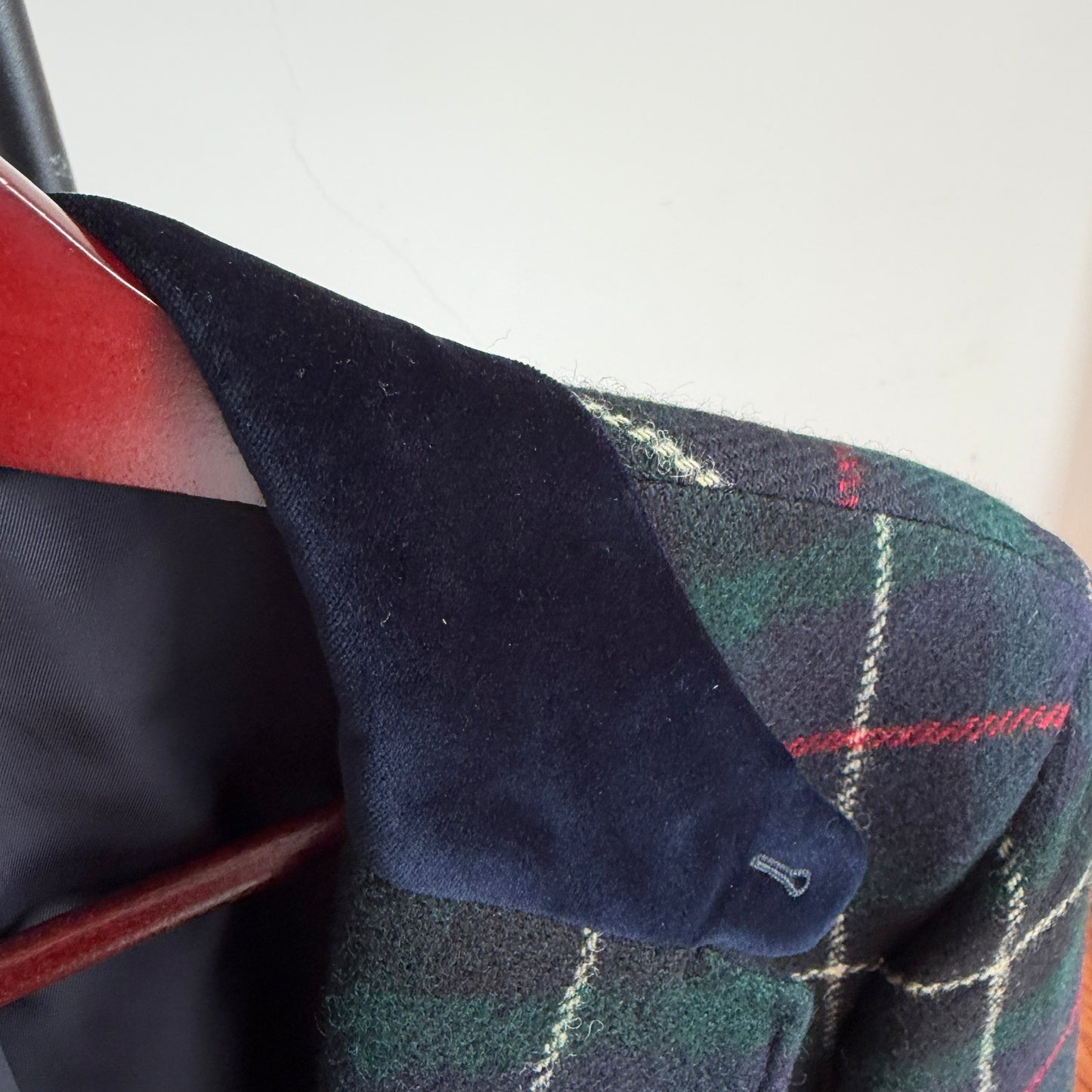 Polo Ralph Lauren (44L) Tartan Velvet Collar Moon Woven Tweed Wool Sport Coat