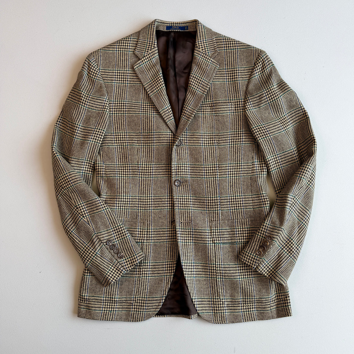 NWOT Polo Ralph Lauren (38R Custom Fit) 100% Silk Glen Plaid/Prince of Wales Sport Coat