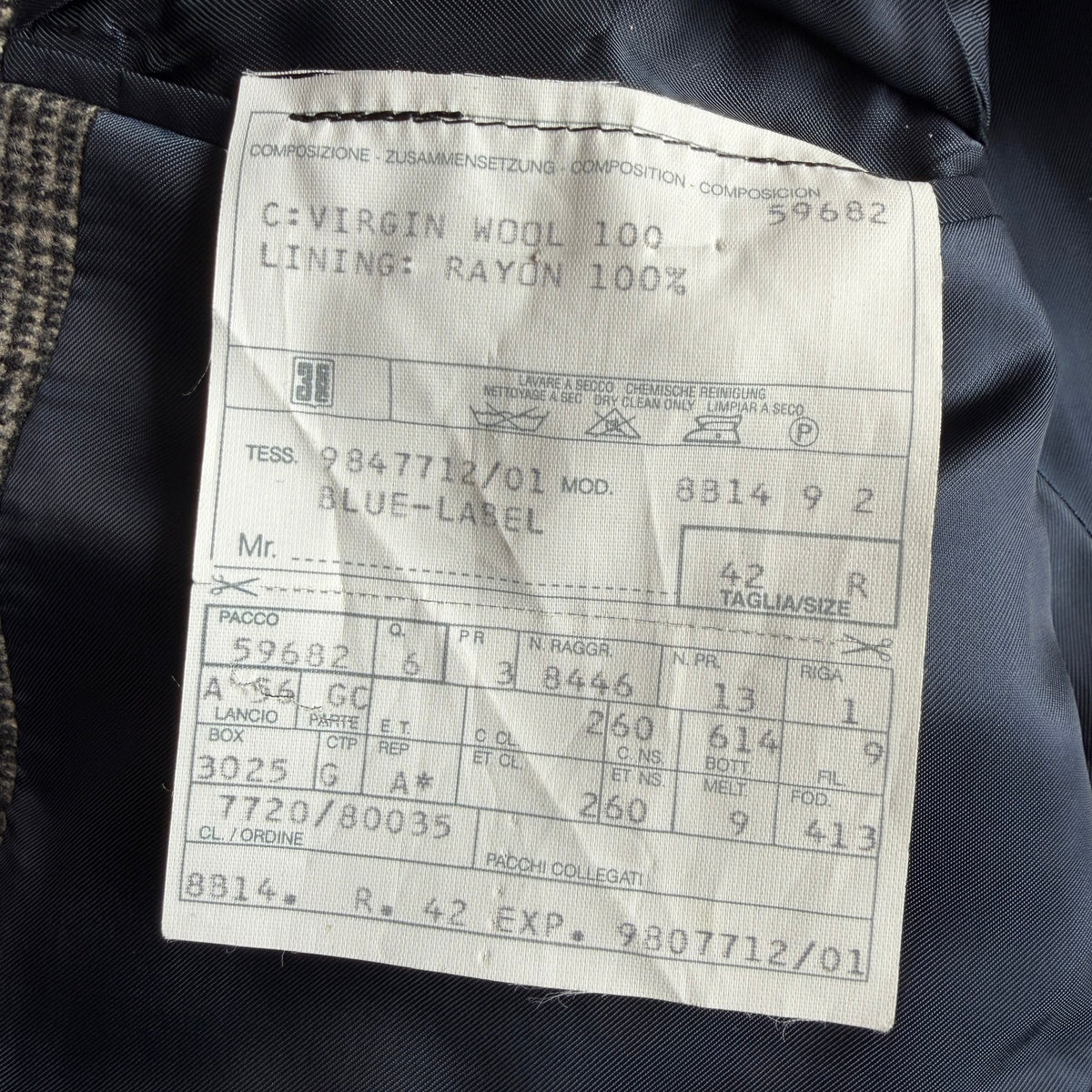 VNTG Polo Ralph Lauren (42R - 34x30) Wool Flannel Glen Check Three-Piece Suit