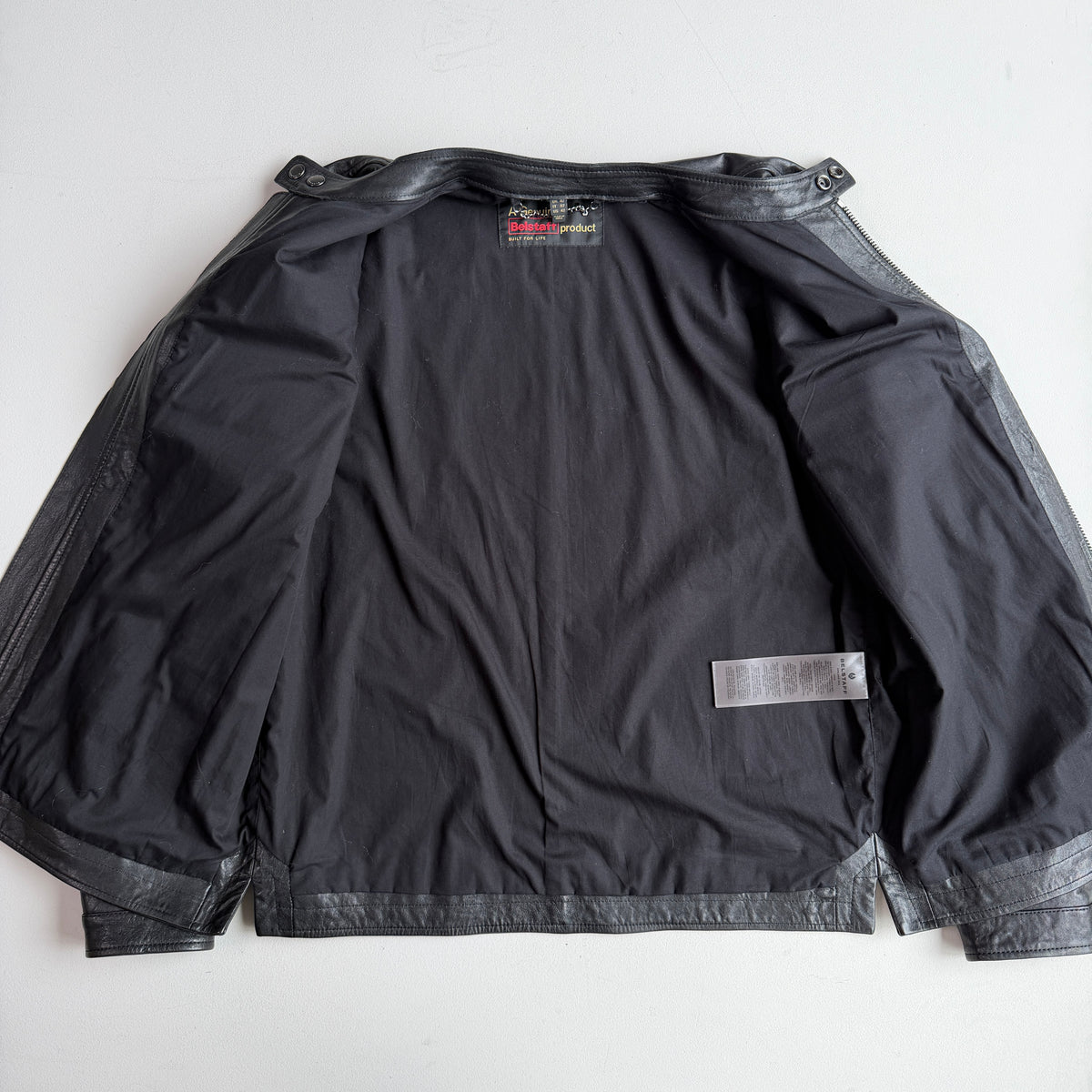 Belstaff (42 / 52IT) Nappa Lamb Leather Raceway Motorcycle Black Jacket