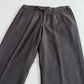 Isaia (36 x34) Dark Brown Wool Hopsack Basketweave Cuffed Pants