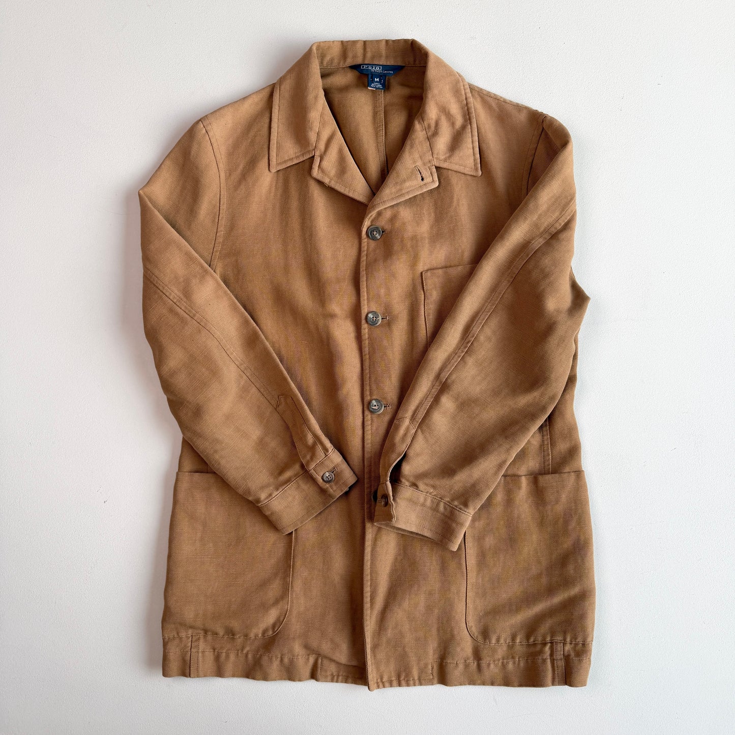 VNTG Polo Ralph Lauren (M) RARE Linen Cotton Canvas Chore Coat